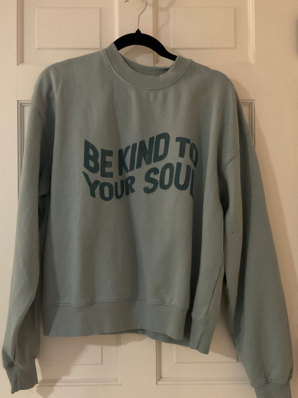 Spiritual Gangster Sage Green "Be Kind To Your Soul" Pullover Sweatshirt